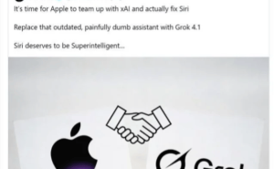 馬斯克回應合作提議：擬將xAI的Grok AI整合進蘋果Siri