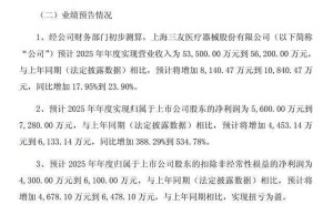 三友醫療2025年業績預喜 凈利大幅增長 69歲法國籍董事長履歷亮眼