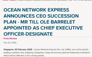 海洋網(wǎng)聯(lián)船務(wù)（ONE）官宣：Till Ole Barrelet7月接任CEO，開啟發(fā)展新篇章