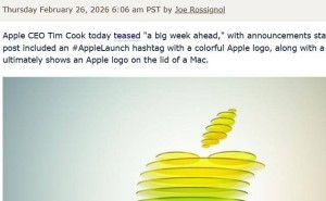 庫(kù)克預(yù)告蘋果“發(fā)布大周”來(lái)襲，多款新品齊登場(chǎng)涵蓋M5芯片設(shè)備