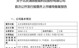 清微智能啟動(dòng)IPO輔導(dǎo)備案：股權(quán)分散，王博掌舵，王飆許玥退出董事層