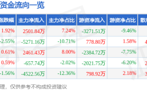 石頭科技3月10日股價(jià)微漲1.92% 主力資金凈流入超2500萬(wàn) 游資散戶資金有進(jìn)有出
