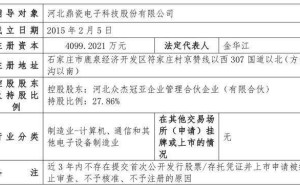 河北鼎瓷科技啟動(dòng)IPO輔導(dǎo)備案：金華江卸任總經(jīng)理，錢旭鋒接棒掌舵