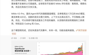 雷軍透露小米MiMo-V2-Pro登OpenRounter周榜第一，AI領(lǐng)域投入超160億